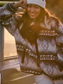 0 Feels Like Winter - Oversize Sherpa-Jacke für Frauen Braun ERJJK03676 Roxy