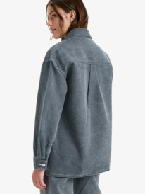 3 Chloe Kim Pop Stitch - Oversized shacket met relaxed fit voor Dames Black ERJJK03686 Roxy