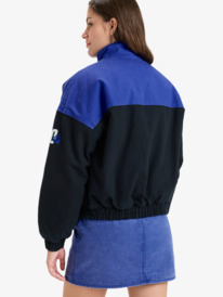 3 Chloe Kim Moto - Blouson bomber décontracté style moto pour Femme Noir ERJJK03688 Roxy