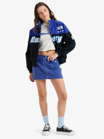 2 Chloe Kim Moto - Blouson bomber décontracté style moto pour Femme Noir ERJJK03688 Roxy
