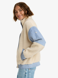 1 Wrap It Up Cord - Sherpa Oversized Jacket With Corduroy Block for Women Beige ERJJK03689 Roxy