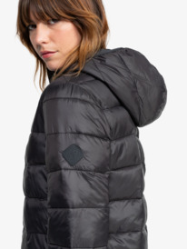 2 Wind Bliss Hooded - Leichte, wattierte Jacke für Frauen Schwarz ERJJK03691 Roxy