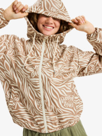 7 Wait For Me Printed - Impermeável estampado para mulher Beige ERJJK03694 Roxy