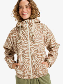 2 Wait For Me Printed - Impermeável estampado para mulher Beige ERJJK03694 Roxy