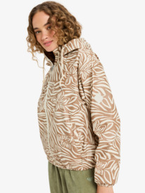 3 Wait For Me Printed - Impermeável estampado para mulher Beige ERJJK03694 Roxy