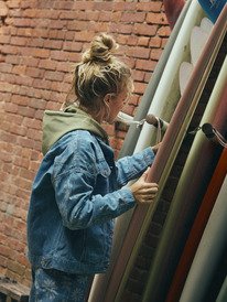 1 Salty Horizon - Denim Jacket for Women Blue ERJJK03700 Roxy