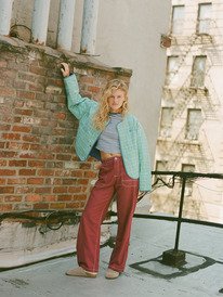 2 Seaside Resort - Boxy sweatjack voor Dames Blue ERJJK03701 Roxy