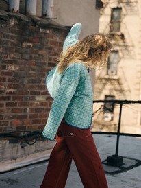 1 Seaside Resort - Boxy sweatjack voor Dames Blue ERJJK03701 Roxy