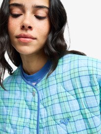 2 Seaside Resort - Casaco largo de malha felpuda para Mulher Azul ERJJK03701 Roxy