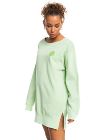 1 Meeting Up - Robe sweat oversize pour Femme Vert ERJKD03406 Roxy