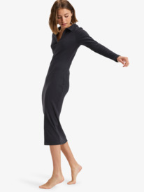 1 Taking Side - Vestido de Longitud Media para Mujer Negro ERJKD03496 Roxy