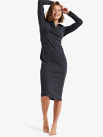 3 Taking Side - Vestido midi para Mulher Preto ERJKD03496 Roxy