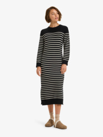 2 Cool Waves - Vestido camisola maxi para mulher Preto ERJKD03536 Roxy