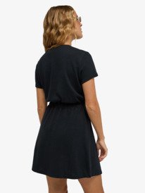 4 Sunny Expedition Solid - Tied T-Shirt Dress for Women Black ERJKD03546 Roxy