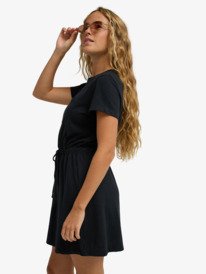 1 Sunny Expedition Solid - T-Shirt-Kleid für Frauen Schwarz ERJKD03546 Roxy