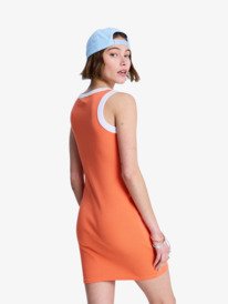 4 Iconic Days - Sleeveless Rib Knit Dress for Women Pink ERJKD03547 Roxy