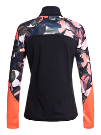 6 Lead By The Slopes - Haut technique col montant à manches longues et demi-zip pour Femme  ERJKT03585 Roxy