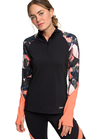 0 Lead By The Slopes - Haut technique col montant à manches longues et demi-zip pour Femme  ERJKT03585 Roxy