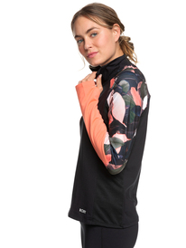 1 Lead By The Slopes - Haut technique col montant à manches longues et demi-zip pour Femme  ERJKT03585 Roxy