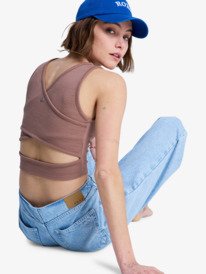 5 Good Keepsake - Crop Top for Women Brown ERJKT03648 Roxy