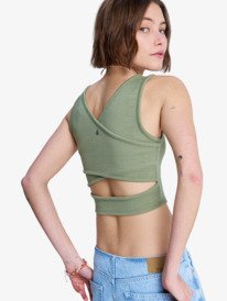 4 Good Keepsake - Crop Top for Women Green ERJKT03648 Roxy