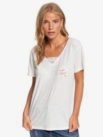 0 Beach Summer Party - Haut manches courtes col V pour Femme Blanc ERJKT03698 Roxy