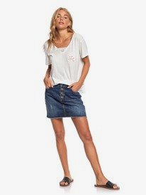 3 Beach Summer Party - Haut manches courtes col V pour Femme Blanc ERJKT03698 Roxy