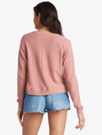 5 Take It Home - Cosy Waffle Knit Sweatshirt for Women  ERJKT03721 Roxy
