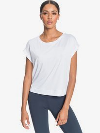 0 Lets Shake Hands - Technical Sports T-Shirt for Women White ERJKT03784 Roxy