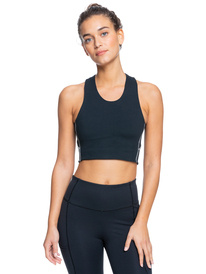 3 Golden Hours - Sport-BH mit mittlerer Unterst&uuml;tzung f&uuml;r Frauen Schwarz ERJKT03807 Roxy