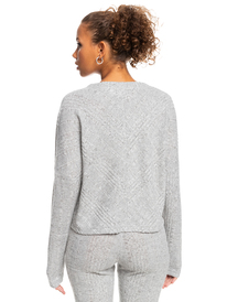 4 Lazy Day - Jersey Abierto con Botones para Mujer Gris ERJKT03907 Roxy