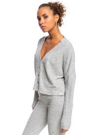 1 Lazy Day - Jersey Abierto con Botones para Mujer Gris ERJKT03907 Roxy