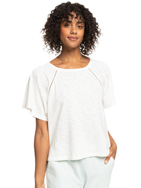 0 Time On My Side - Short Sleeve Top for Women White ERJKT03974 Roxy