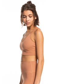 1 Heart Into It Elongated - Brassière de sport pour Femme Marron ERJKT03976 Roxy