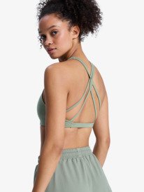3 Heart Into It - Sport-BH f&uuml;r Frauen Gr&uuml;n ERJKT03982 Roxy