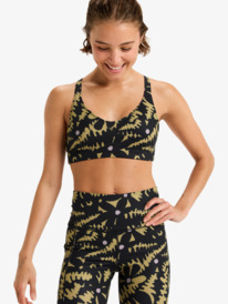 0 Heart Into It Pt - Sports Bra for Women Black ERJKT04012 Roxy