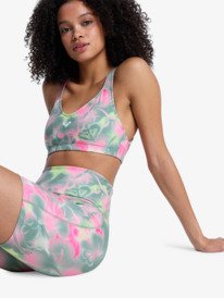 5 Heart Into It Pt - Brassi&egrave;re de sport pour Femme Vert ERJKT04012 Roxy