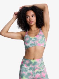 0 Heart Into It Pt - Brassi&egrave;re de sport pour Femme Vert ERJKT04012 Roxy