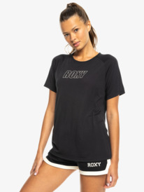 1 Everyday Flow  - Technisch T-shirt voor Dames Black ERJKT04168 Roxy