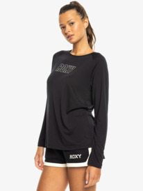 1 Everyday Flow   - Technical T-shirt for Women Black ERJKT04169 Roxy