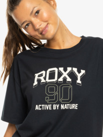 2 Essential Energy - T-shirt de desporto de mangas curtas para Mulher Preto ERJKT04179 Roxy