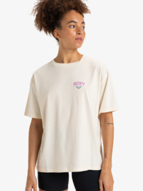 0 Essential Energy - T-shirt de desporto de mangas curtas para Mulher Beige ERJKT04179 Roxy