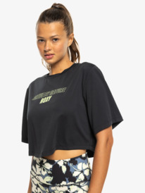 7 Beach Bound - Crop top à manches courtes pour Femme Noir ERJKT04182 Roxy