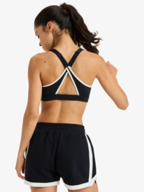 3 Everyday Flow - Sport-BH mit mittlerer Unterstützung für Frauen Schwarz ERJKT04192 Roxy