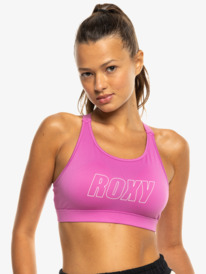 0 Everyday Flow - Medium Impact Sport Bra for Women Pink ERJKT04192 Roxy