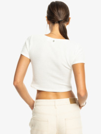 3 Born With It - Crop Top für Frauen Weiss ERJKT04196 Roxy