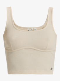 5 Pretty Please - Tank Crop Top for Women Beige ERJKT04212 Roxy