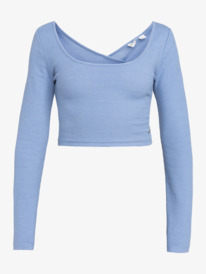 6 Good Keepsake - Langärmliges Crop Top für Frauen Blau ERJKT04213 Roxy