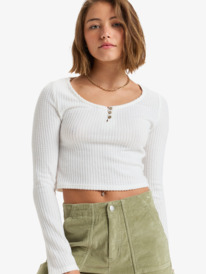 6 Born With It - Crop top pour Femme Blanc ERJKT04225 Roxy