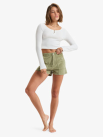 8 Born With It - Crop top para Mulher Branco ERJKT04225 Roxy